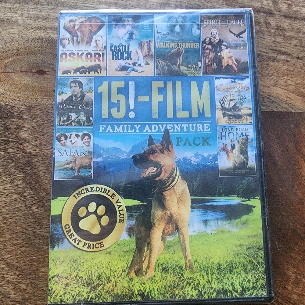 15-Film Family Adventure Pack DVD Box Set Movies Echo Bridge PG-13 New Sealed